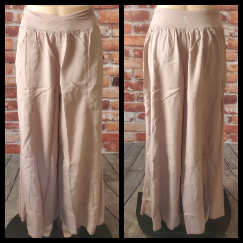 Free People Movement Pink Wide Leg Pants Large - Picture 4 of 4